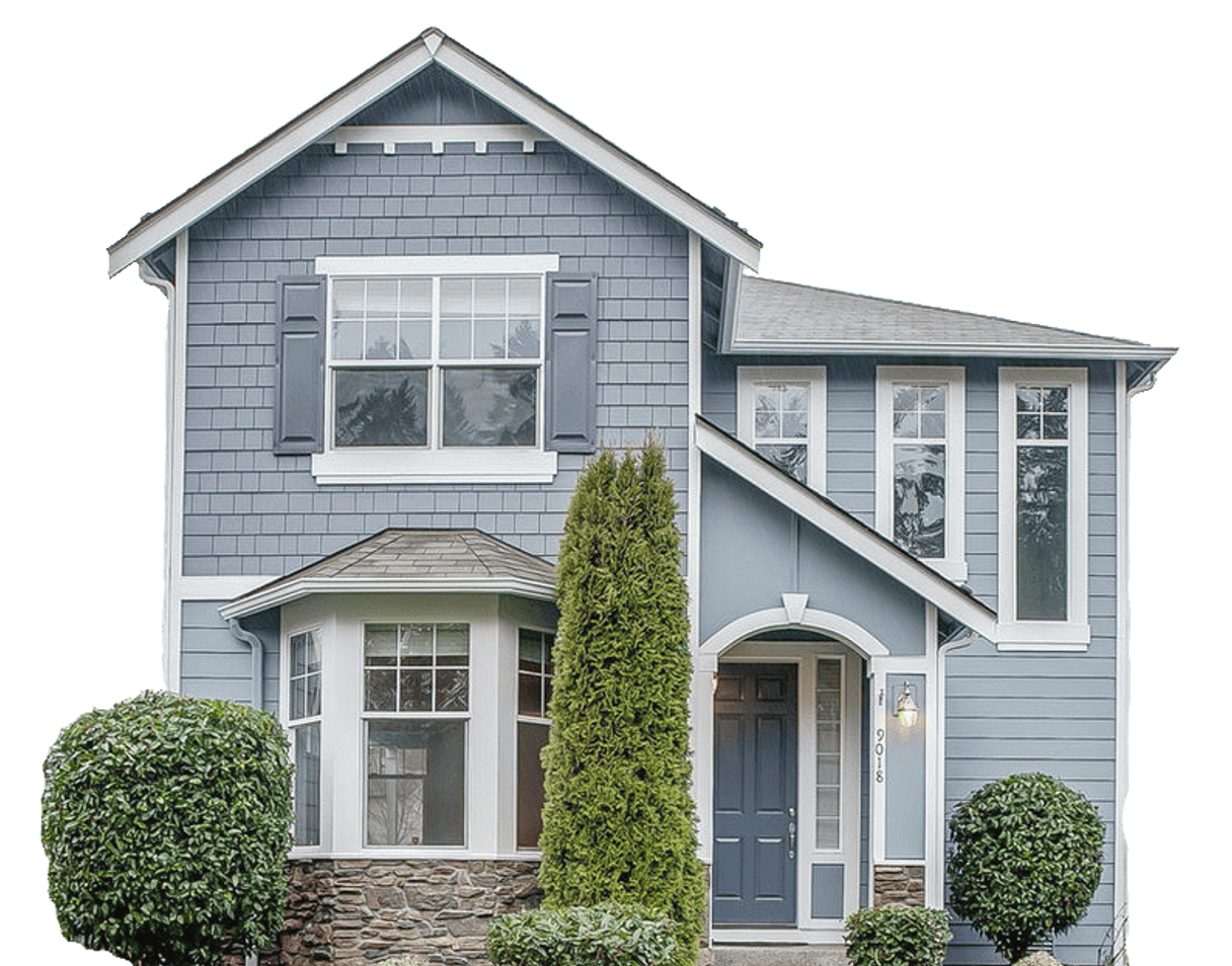 nice looking blue home